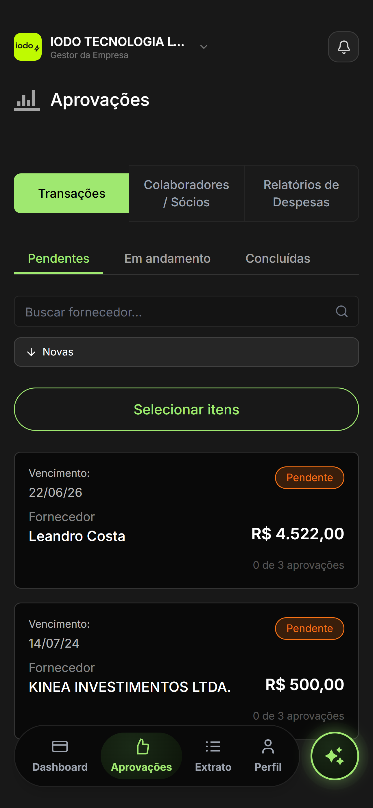 Aprovações Bankper
