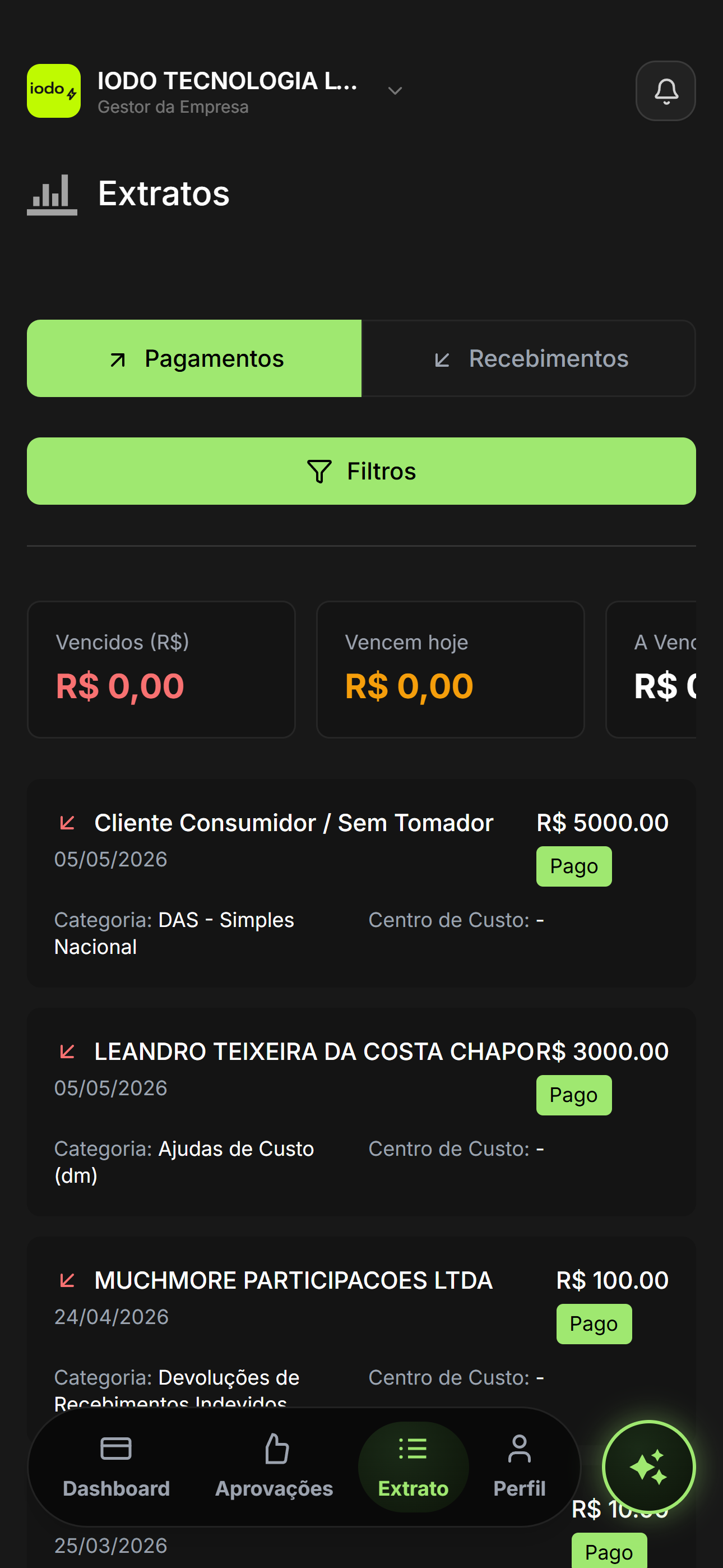 Extrato Bankper