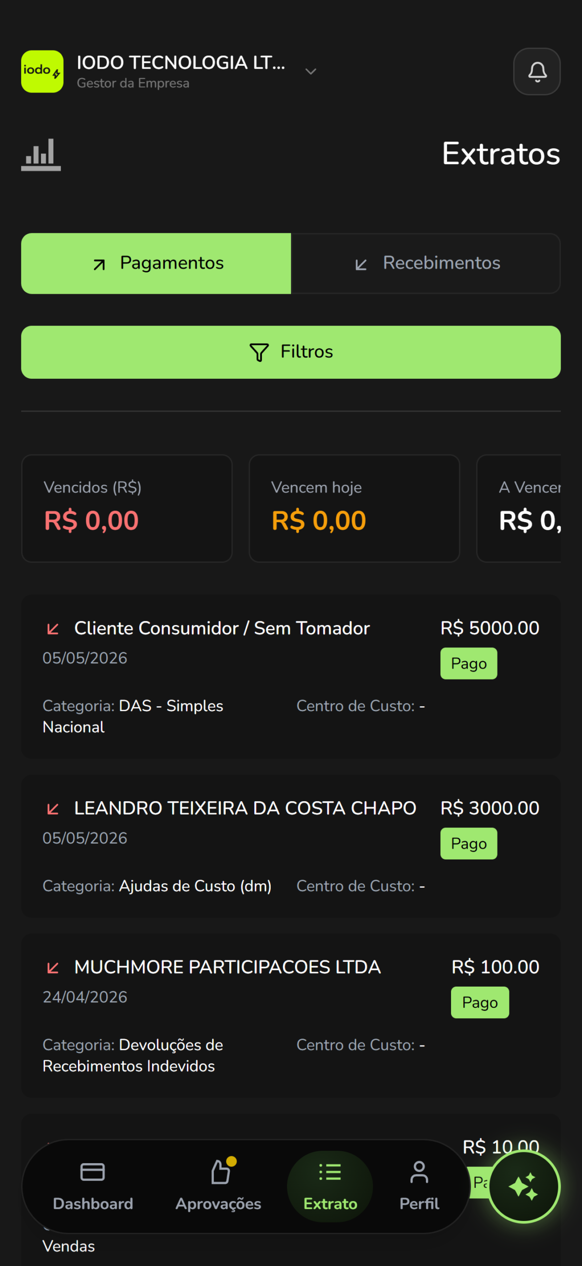 Extrato Bankper